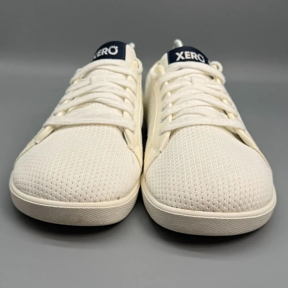 Xero Shoes Dillon Mens 9.5 White Lace-Up Low Top Barefoot Athletic Sneakers Shoe